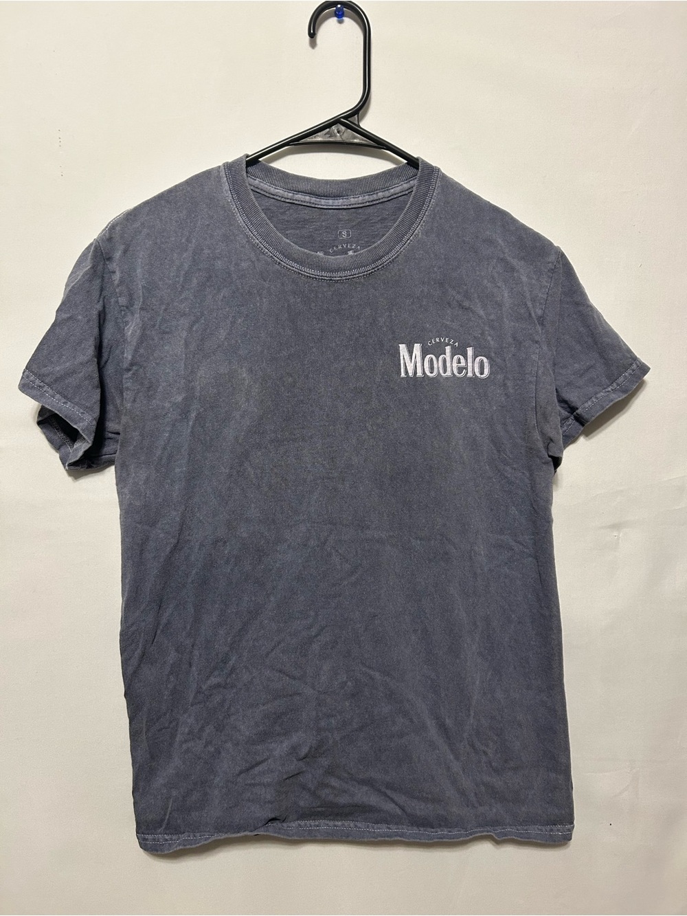 Modelo Men's Washed Navy Logo T-Shirt
